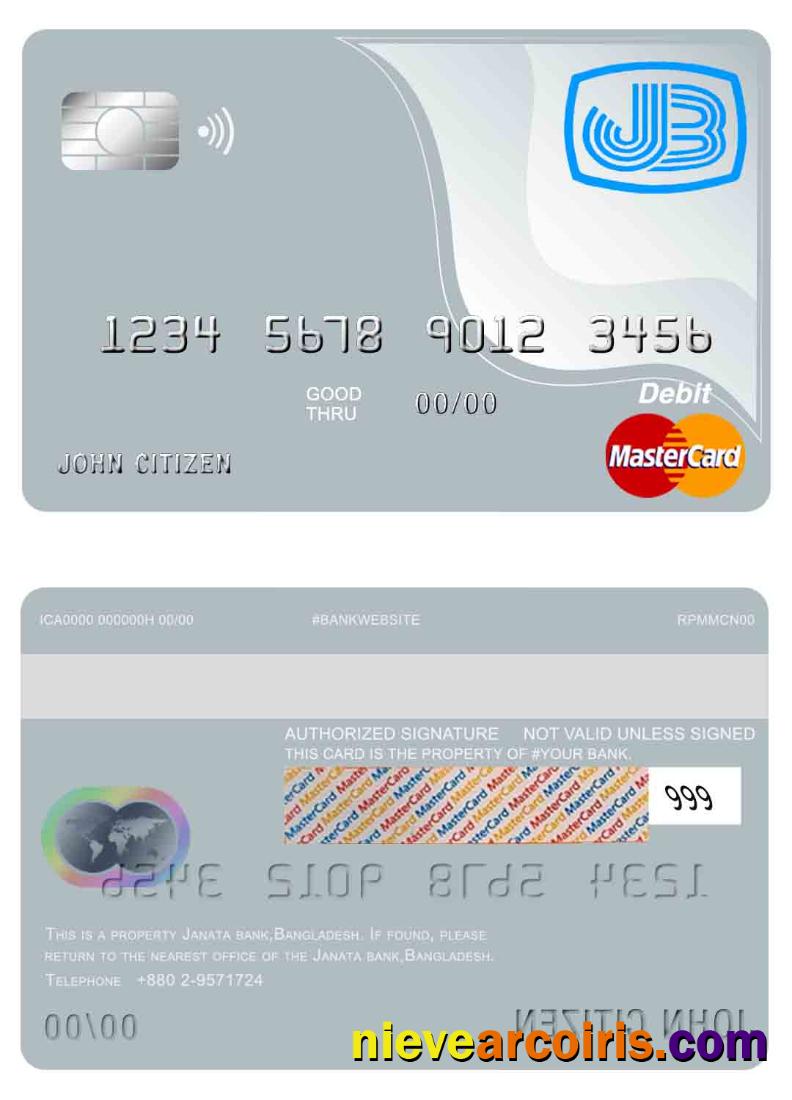 Bangladesh Janata bank mastercard 